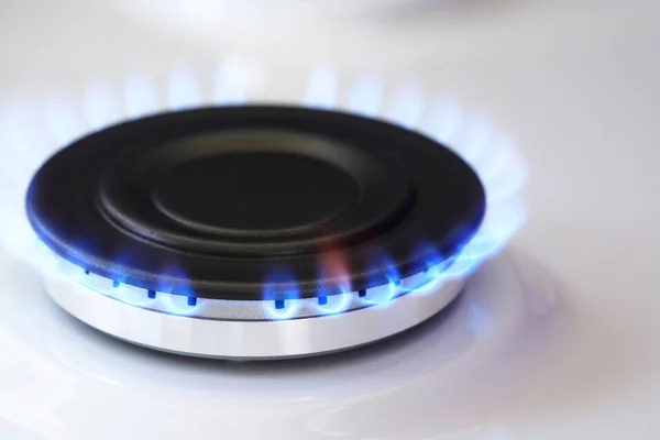 Gas Burner With Fire — Stock Photo, Image