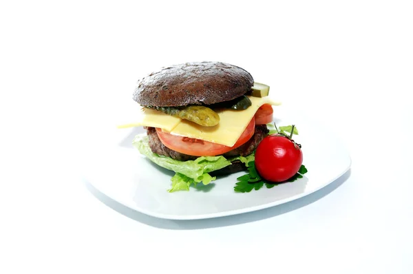 Delicious Sandwich On White — Stock Photo, Image