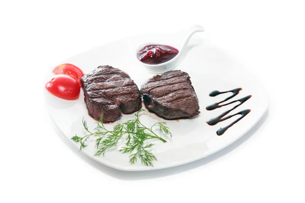 Grillezett hús és zöldség — Stock Fotó