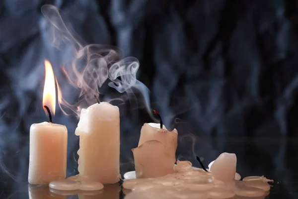 Candles On Dark — Stock Photo, Image