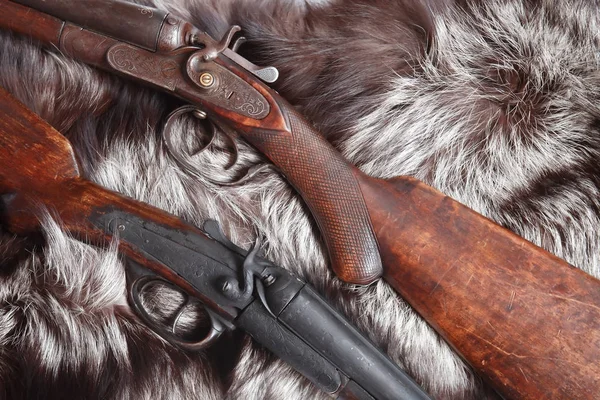 Escopetas de caza antiguas — Foto de Stock