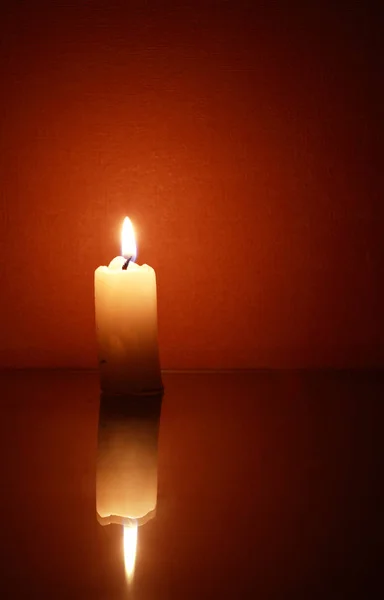 Candle On Dark — Stock Photo, Image