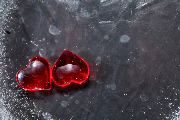 Hearts In Ice — Stock Photo, Image