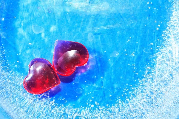 Coeurs dans la glace — Photo