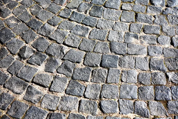 Old Pavement Background Old Empty Cobblestone Roadway Provincial Town — Stock Photo, Image