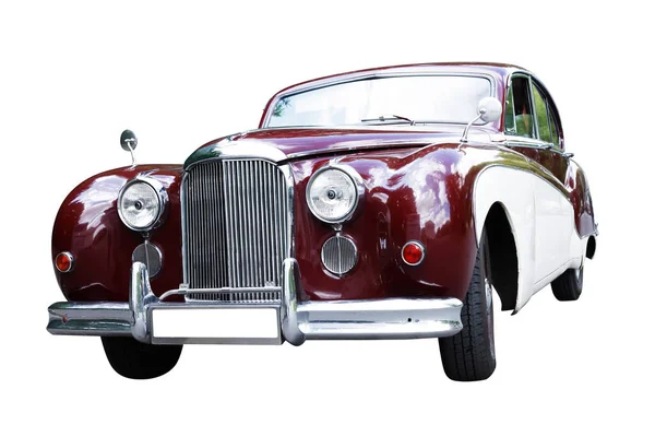 Very Nice Vintage British Car Isolated White Clipping Path — Stock Photo, Image