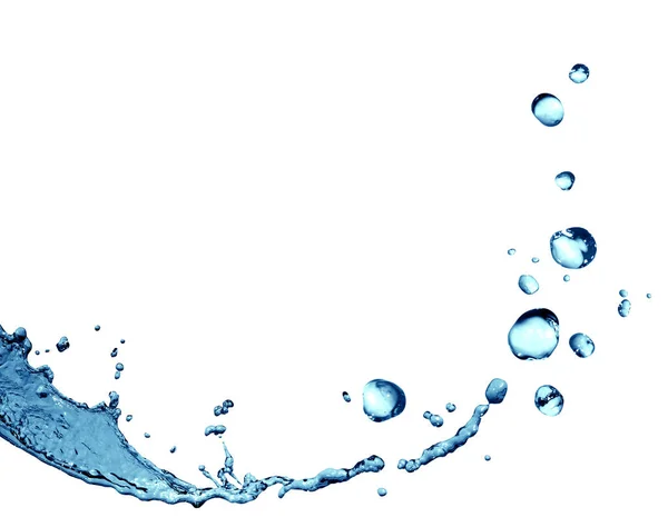 Nice Abstrato Azul Gotas Água Fundo Branco — Fotografia de Stock