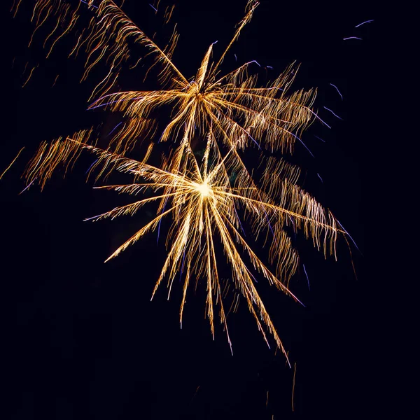 Night traditional firework — Stock Photo, Image