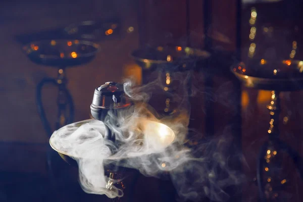 Smoke in bowl of hookah — Stock Photo, Image