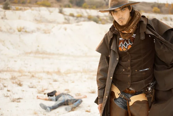 Człowiek w cowboy ubrania — Zdjęcie stockowe