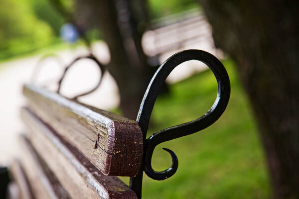 element of wooden bench