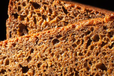 Siyah ekmek yakın çekim