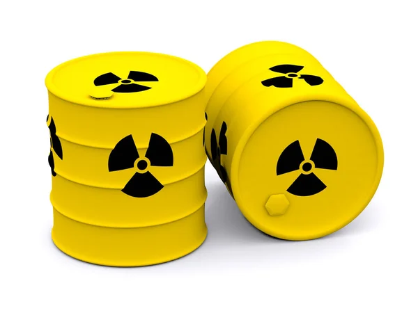 Resíduos radioactivos amarelos — Fotografia de Stock
