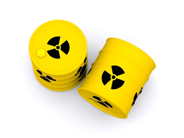 Radioactive yellow waste — Stock Photo, Image