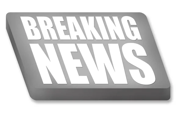 Breaking News-knappen — Stockfoto