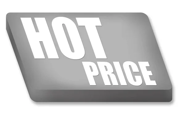 Botón de precio caliente — Foto de Stock
