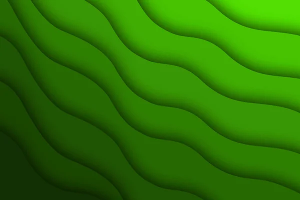 Gebogen Abstracte Achtergrond Met Hellende Schaduwen Groene Tinten — Stockfoto
