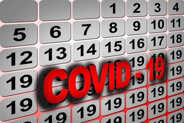 Covid Tidskalender Med Eviga — Stockfoto