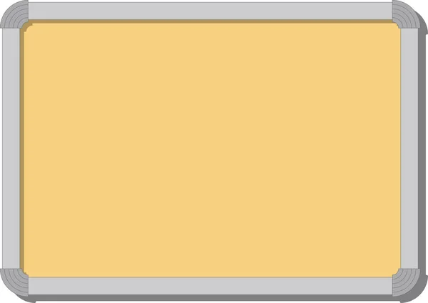 Доска Объявлений Алюминиевой Рамкой Изолированы Белом Фоне — стоковый вектор