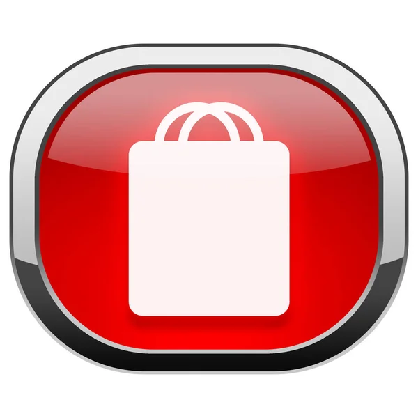Botón Cuadrado Esquinas Redondeadas Rojas Aisladas Sobre Fondo Blanco — Foto de Stock