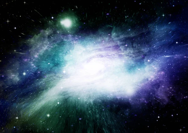 遠くの銀河にある星や塵やガスの星雲です この画像の構成要素は — ストック写真