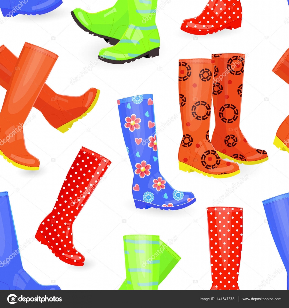 colorful rubber boots