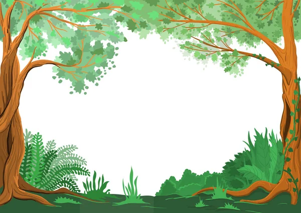 Естественная красивая зеленая рамка — стоковый вектор