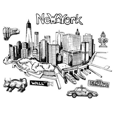 New York doodle serbest