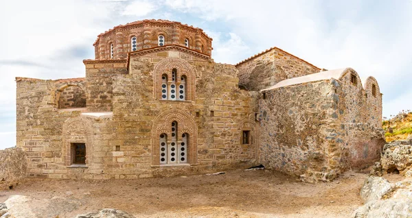 Monemvasia Municipio Griego Laconia Ciudad Alta Iglesia Agia Sophia Cima — Foto de Stock