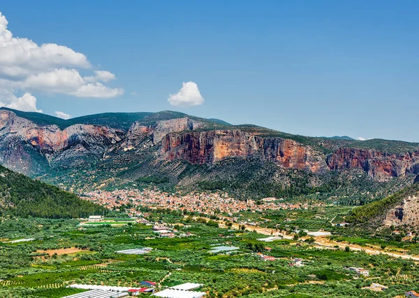 Ciudad Leonidio Peloponeso Grecia Día Soleado Verano — Foto de Stock