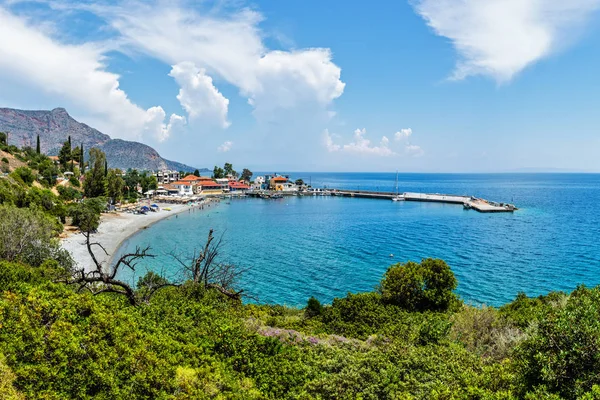 The Plaka town in Peloponnese, Greece on a sunny summer day.