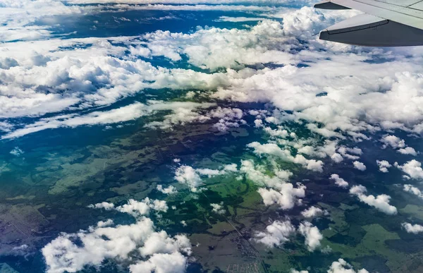Blick Aus Dem Flugzeugfenster — Stockfoto