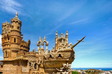 Benalmadena, Spain, June 07, 2018: Colomares is a monument honoring Cristopher Colombus and the discovery of America. Was built 1987-1994.