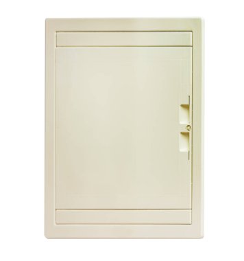 Electric switch cover isolated on white
