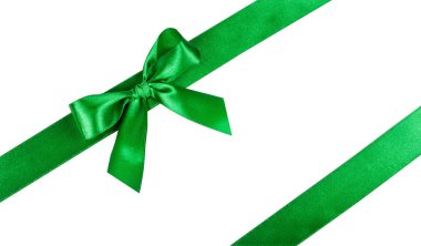 Pink bow, ribbon. Isolated on white background.