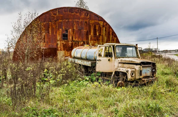 Vecchio Camion Fattoria Collettiva Abbandonata Russia Regione Tula — Foto Stock