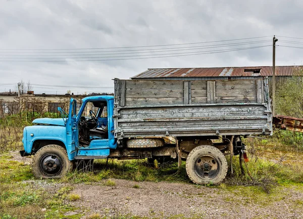 Camión Viejo Granja Colectiva Abandonada Rusia Región Tula — Foto de Stock