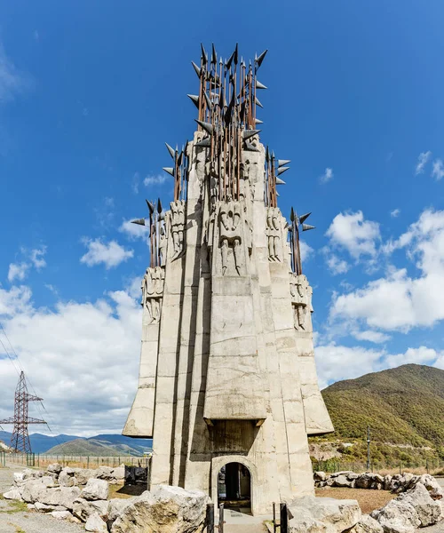 Zhinvali Georgien Oktober 2018 Monument 300 Aragvi Krigshjältar Som Föll — Stockfoto