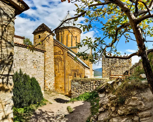 Ananuri Complejo Castillo Río Aragvi Georgia Unos Kilómetros Tiflis —  Fotos de Stock