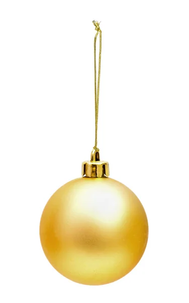 Gouden Kerstmis Bol Witte — Stockfoto