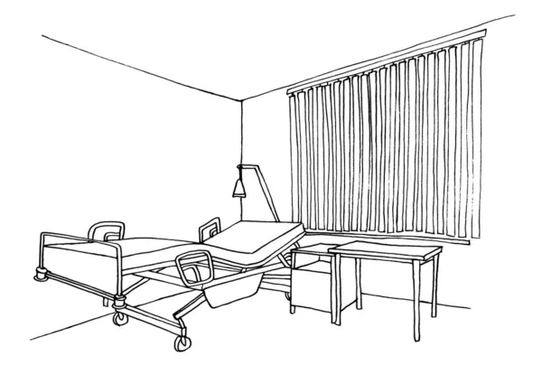 Boceto Gráfico Consultorio Médico Sala Hospital Revestimiento — Foto de Stock