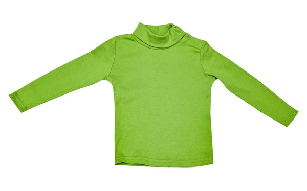 Ropa Para Niños Suéter Cuello Alto Cuello Alto Verde Para — Foto de Stock