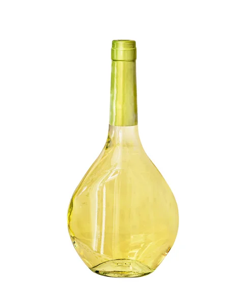 Botella Vino Blanco Aislada Sobre Blanco —  Fotos de Stock