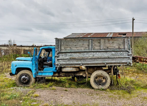Camión Viejo Granja Colectiva Abandonada Rusia Región Tula — Foto de Stock
