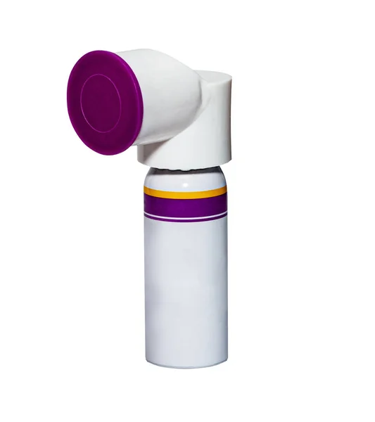 Inhaler Asthmatic Medical Device Isolated White — Stock Photo, Image