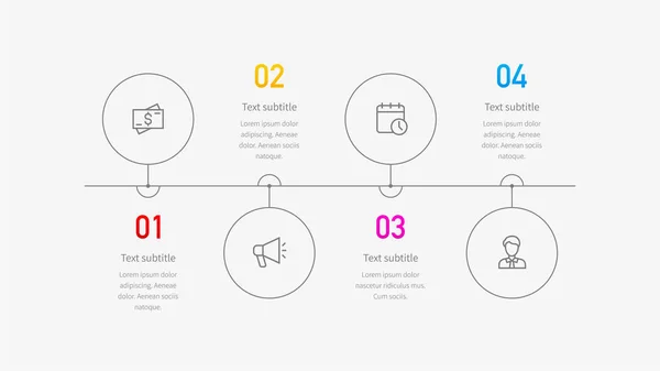 Infographie d'entreprise Grande infographie pour votre projet d'entreprise. Il est possible d'utiliser dans des présentations PowerPoint, brochures, affiches, catalogues. Utilisez vos icônes, données et informations . — Image vectorielle