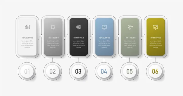Ótimo infográfico para o seu projeto de negócios. É possível usar em apresentações em powerpoint, brochuras, cartazes, catálogos. Use seus ícones, dados e informações . — Vetor de Stock