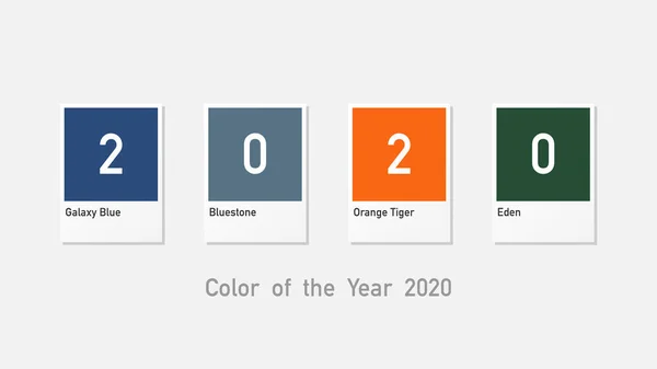 2020年的色彩 — 图库矢量图片