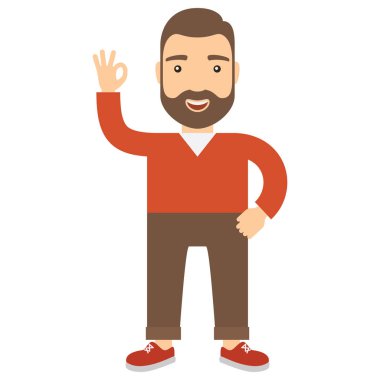 Adam yükseltilmiş el ile ok gösterir.
