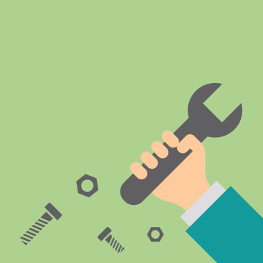 El holding İngiliz anahtarı. Onarım ve servis kavramı.
